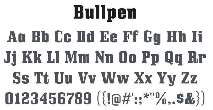 Bullpen Font Family