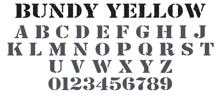Bundy Yellow Font Family
