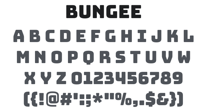 Bungee Font Family