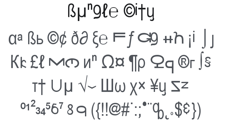Bungle City Font