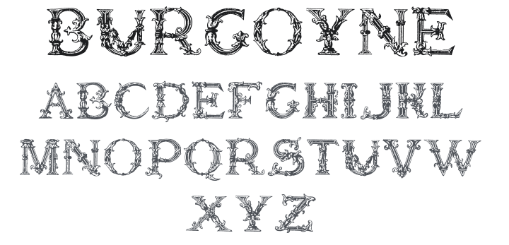 Burgoyne Initials Font