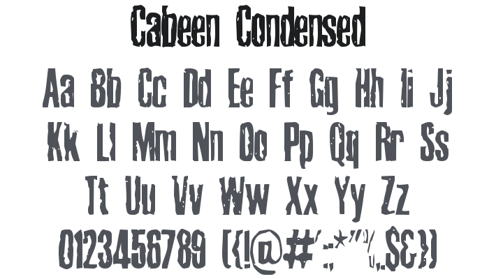 Cabeen Condensed Font