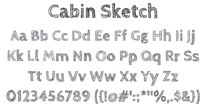 Cabin Sketch Font Family