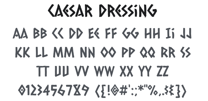 Caesar Dressing Font