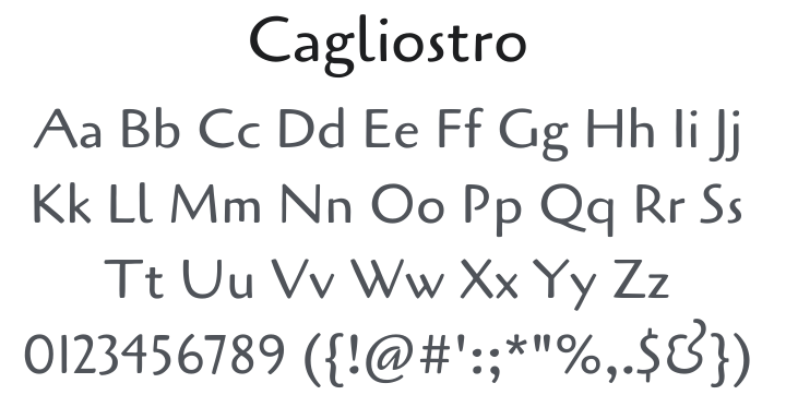 Cagliostro Font