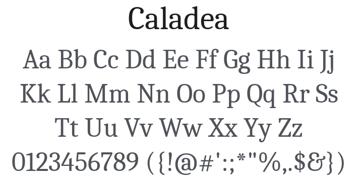 Caladea Font Family