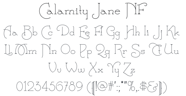Calamity Jane NF Font Family