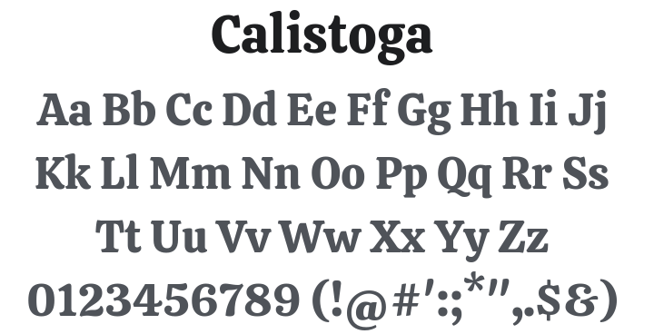 Calistoga Font
