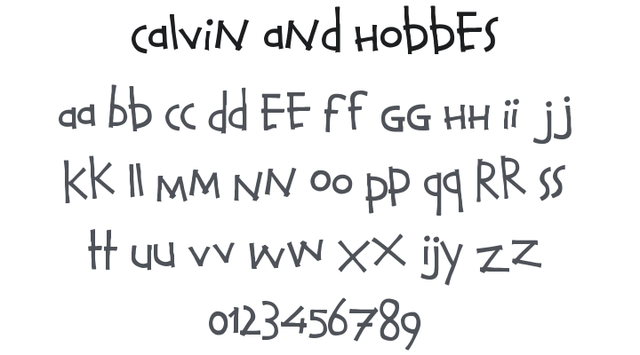 Calvin and Hobbes Font Family