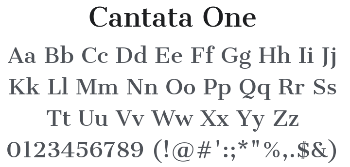Cantata One Font