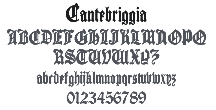 Cantebriggia Font