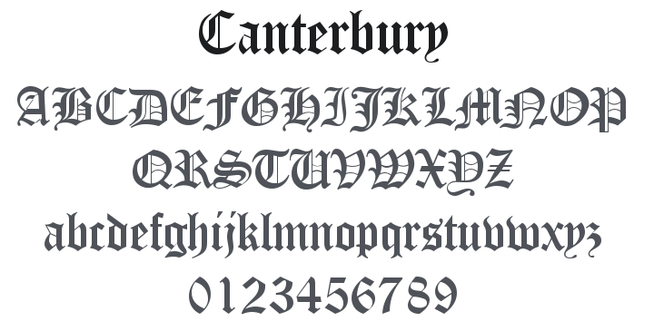 Canterbury Font