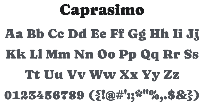 Caprasimo Font
