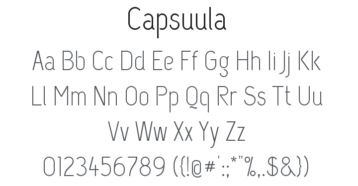 Capsuula Font