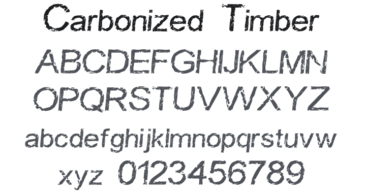 Carbonized Timber Font