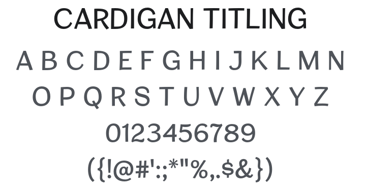 Cardigan Titling Font Family