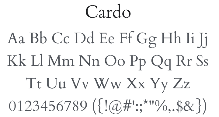 Cardo Font Family