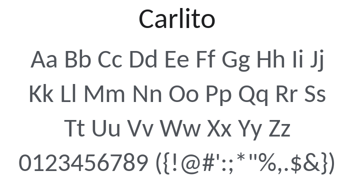Carlito Font Family