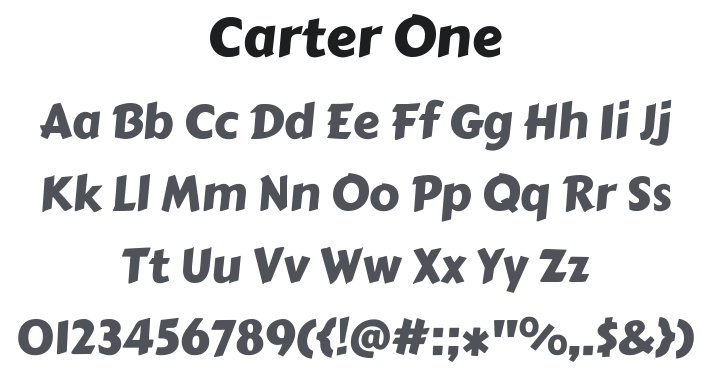 Carter One Font