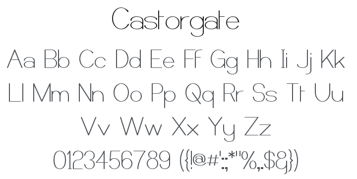 Castorgate Font Family