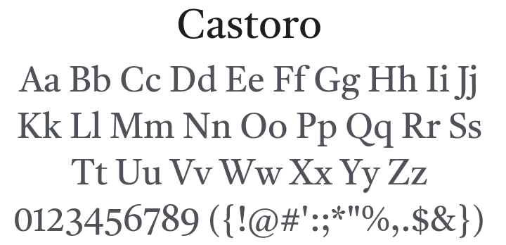 Castoro Font Family