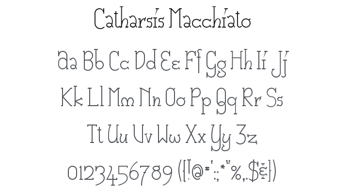 Catharsis Macchiato Font