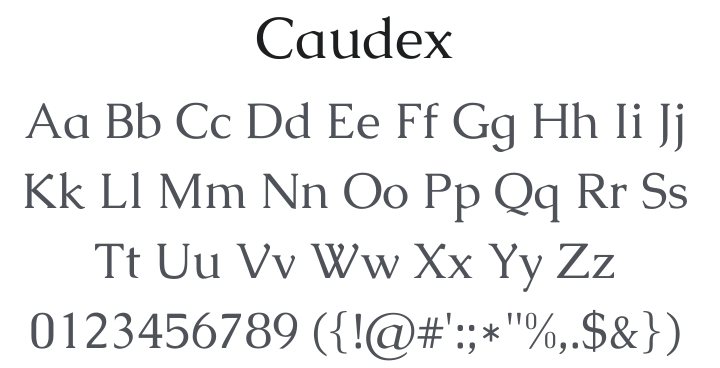 Caudex Font Family