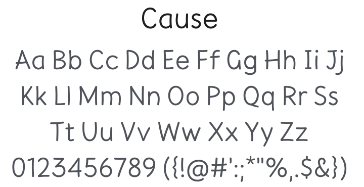 Cause Font Family