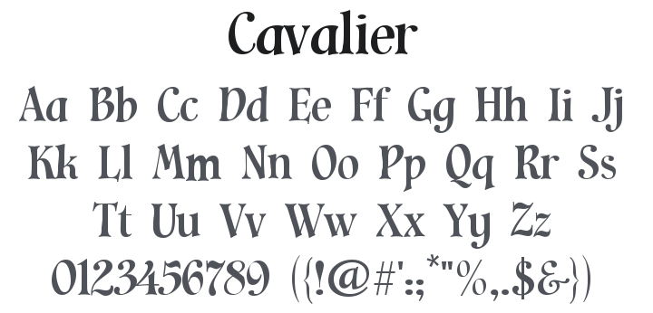 Cavalier Font
