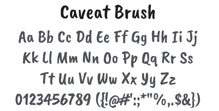 Caveat Brush Font