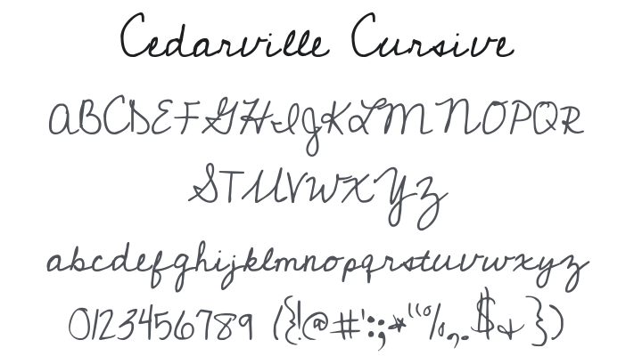 Cedarville Cursive Font