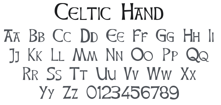 Celtic Hand Font