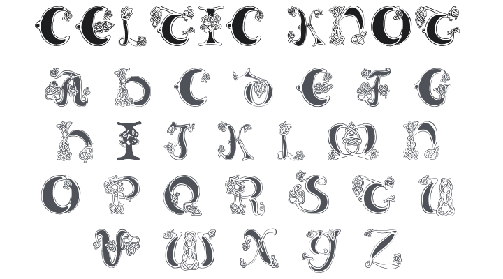 Celtic Knot Font