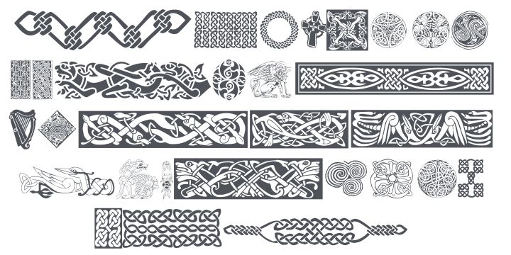 Celtic Patterns Font