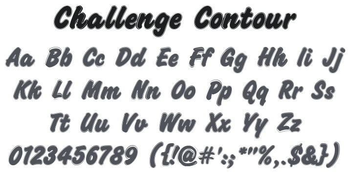 Challenge Contour Font Family