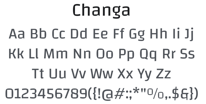Changa Font Family