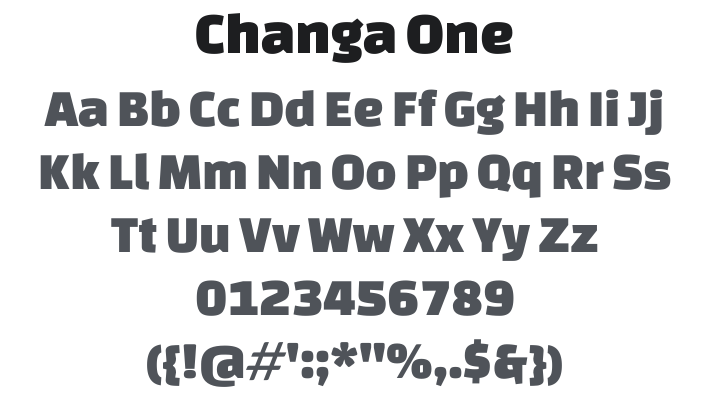 Changa One Font Family