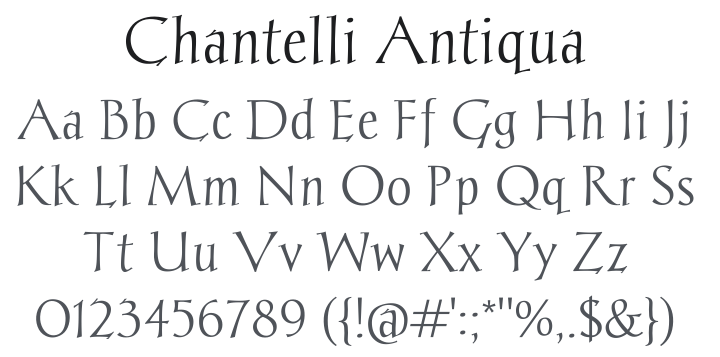 Chantelli Antiqua Font