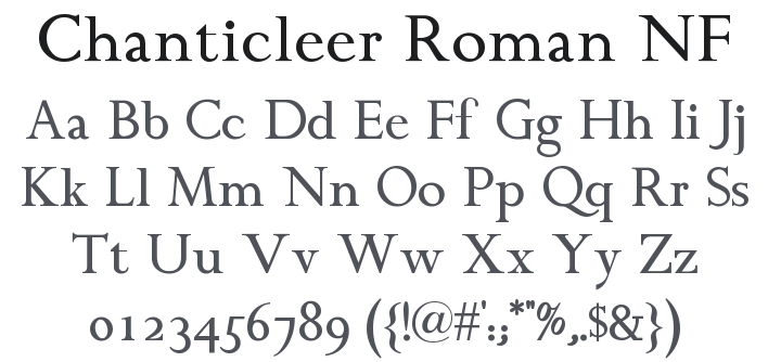 Chanticleer Roman NF Font Family