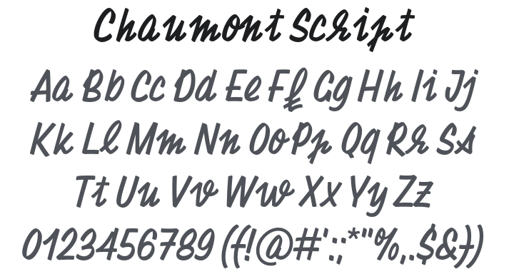 Chaumont Script Font