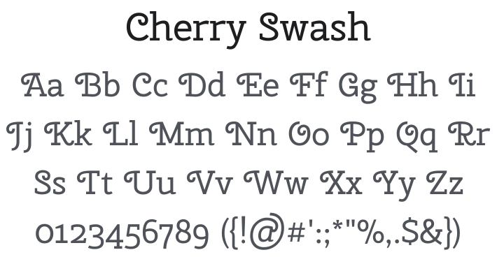Cherry Swash Font Family