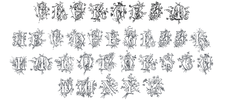 Cherubim Initials Font