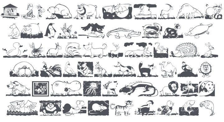 Children Animals Friends Font