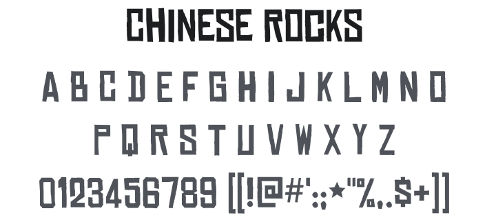 Chinese Rocks Font