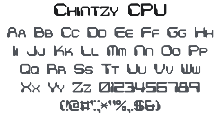 Chintzy CPU Font Family