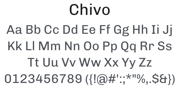 Chivo Font Family