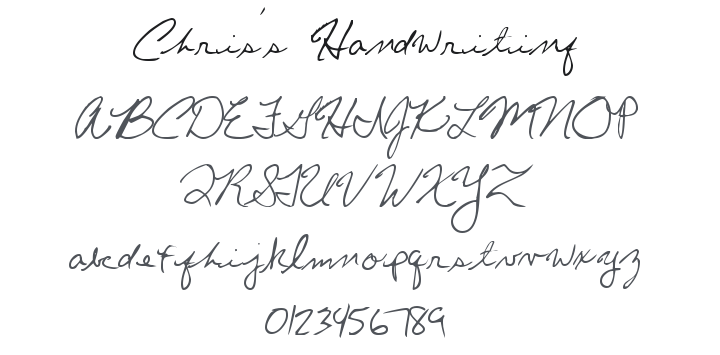 Chris's Handwriting Font