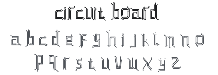 Circuit board Font