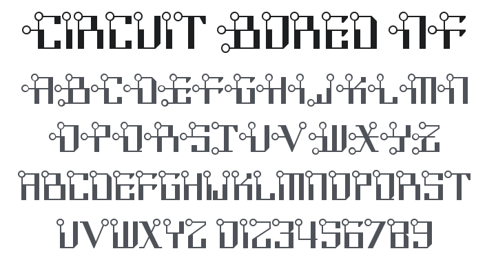 Circuit Bored NF Font