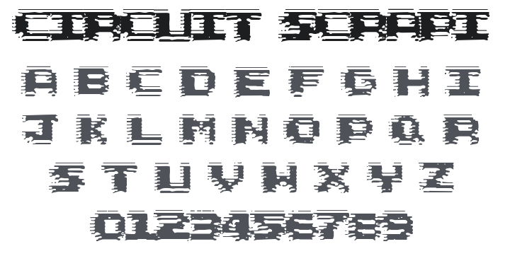 Circuit Scraping Font